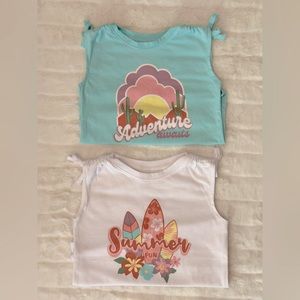 2 Girls Tank Tops made by Garanimals.Size 4T.